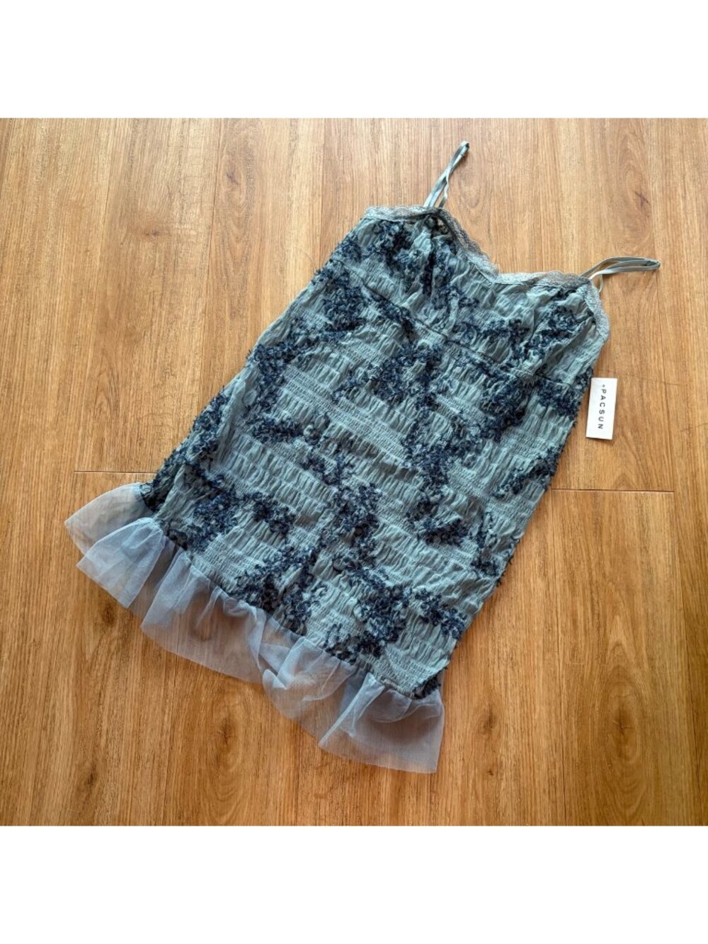 Third + Charm PACSUN Textured Mini Dress Blue Teal NWT Women’s Size L